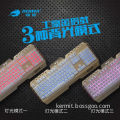 Wired USB Three Color Lighting Zero Axis Mechanical Gaming Keyboard Cheapest Mechanical Metal Keyboard